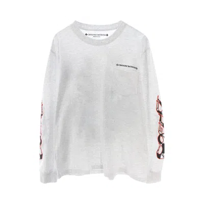 Pre-owned Chrome Hearts X Matty Boy Ppo Brain Long-sleeve Top 'ash Grey' | Men's Size Xl In Gray