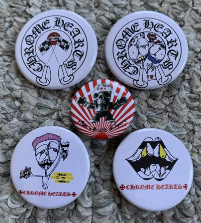 Pre-owned Chrome Hearts X Matty Boy Set Of 5 Pins In White