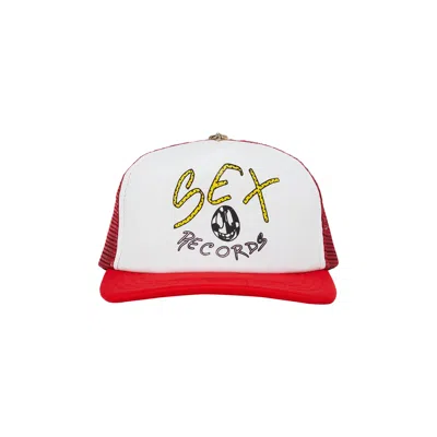 Pre-owned Chrome Hearts X Matty Boy Sex Records Logo Trucker Hat 'white'