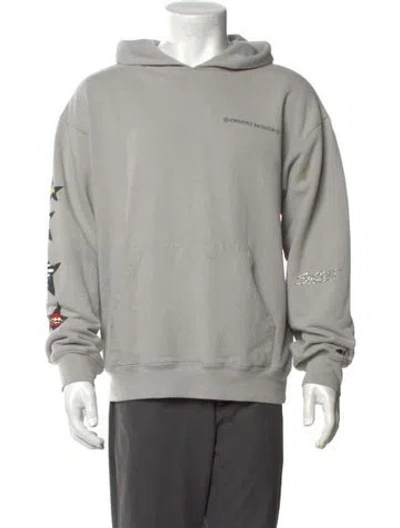 Pre-owned Chrome Hearts X Matty Boy Suggest Graphic Print Hoodie In Gray