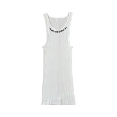 Pre-owned Chrome Hearts X Mayumi Foti Neck Logo Tank Top 'white/black' | Men's Size Xl