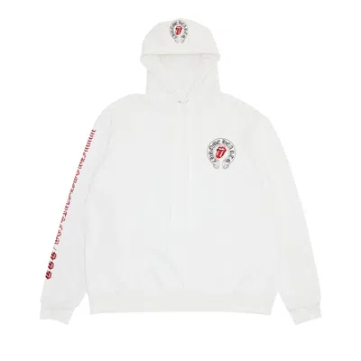 Pre-owned Chrome Hearts X Rolling Stone Lips Online Exclusive Hoodie 'white'