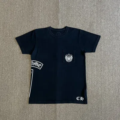 Pre-owned Chrome Hearts X Vintage Chrome Heart Side T Bar Logo Tee In Black