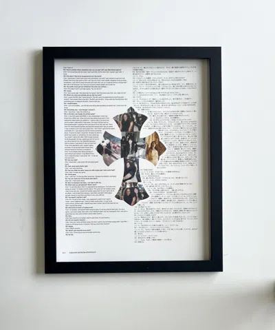 Pre-owned Chrome Hearts X Vintage Chrome Hearts Cross 9x11 Framed Poster In White