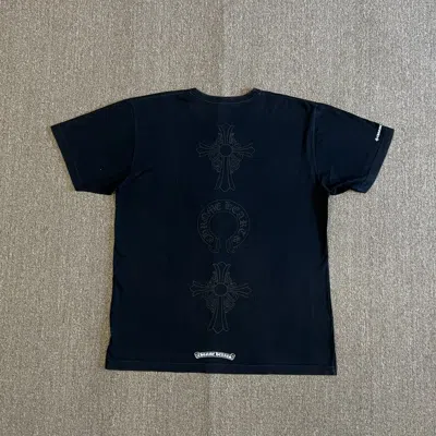 Pre-owned Chrome Hearts X Vintage Chrome Hearts Dark Horseshoes Cross Logo Tee In Black