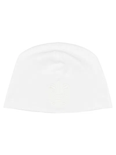 Pre-owned Chrome Hearts X Vintage Chrome Hearts Fleur Logo Embroidered Skull Beanie White