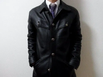 Pre-owned Chrome Hearts X Vintage Chrome Hearts Hunting Leather Jacket In Black