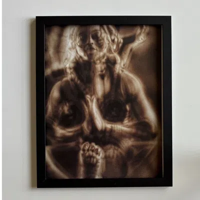 Pre-owned Chrome Hearts X Vintage Chrome Hearts Photo Poster Framed 9x11 In Brown