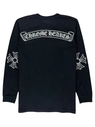 Pre-owned Chrome Hearts X Vintage Chrome Hearts Star Scroll Sleeve Logo Longsleeve Tshirt In Black