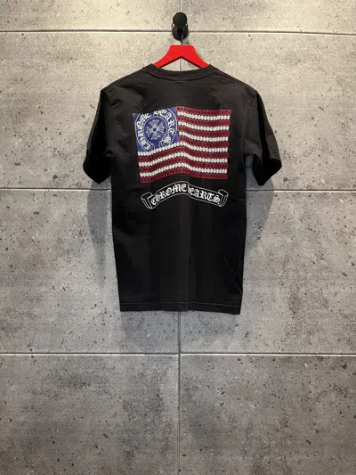 Pre-owned Chrome Hearts X Vintage Chrome Hearts Vintage American Flag Usa T Shirt In Black