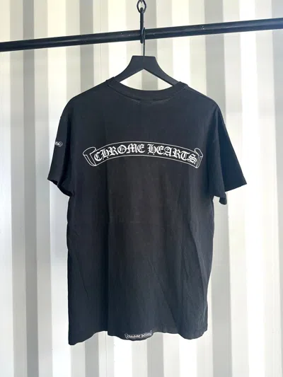 Pre-owned Chrome Hearts X Vintage Scroll Logo Sun Faded Tee In Black