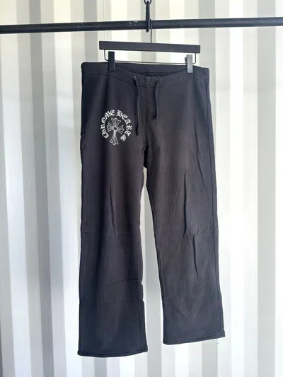 Pre-owned Chrome Hearts X Vintage T Bar Logo Sweatpants In Black