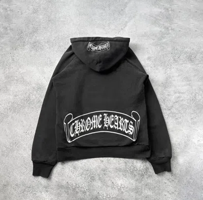 Pre-owned Chrome Hearts X Vintage Thermal Lined Scroll Hoodie In Black