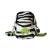 Chrome Hearts Zebra Bag With Green Crosses
