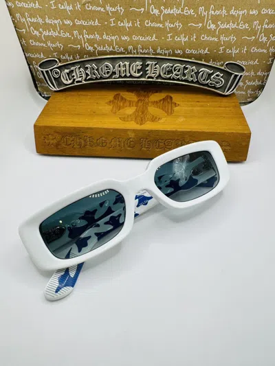 Pre-owned Chrome Hearts Zelda Sunglasses In White