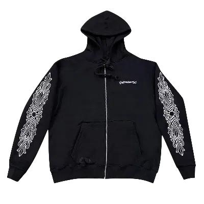 Pre-owned Chrome Hearts Zip Up Hoodie (aspen Excluisve) 'black'