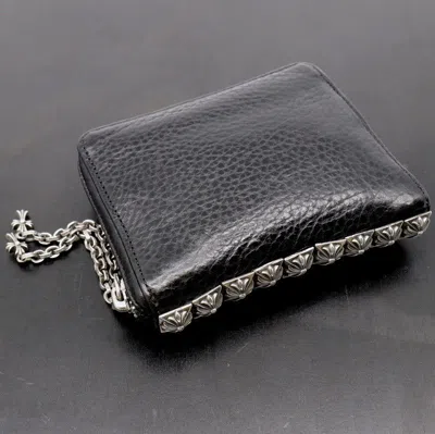 Chrome Hearts 3 Side Zip Leather Wallet