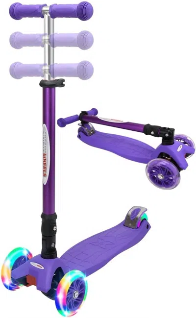 Chromewheels Mega Glidekick Scooter With Led Lights In Purple