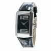 Chronotech Black Leather Dress Women's Watch In Black