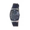 Chronotech Black Leather Dress Women's Watch In Black