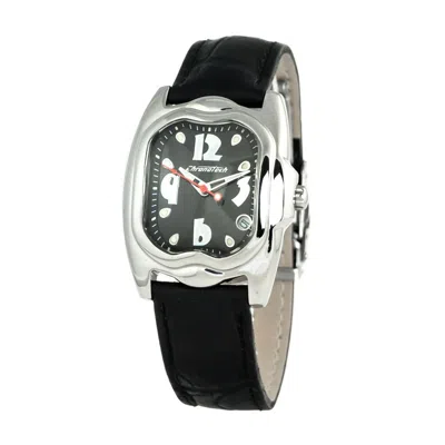Chronotech Black Leather Women's Watch