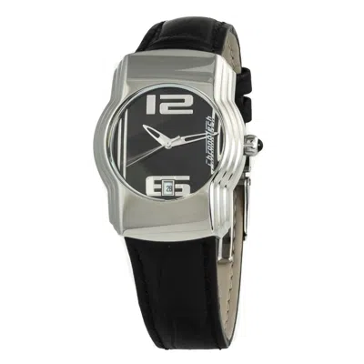 Chronotech Black Leather Women's Watch