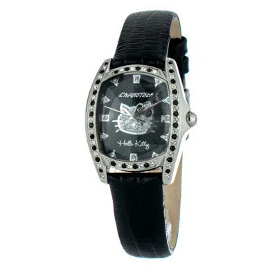 Chronotech Black Leather Women's Watch
