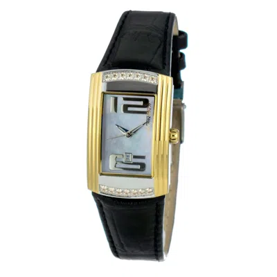 Chronotech Black Leather Women's Watch