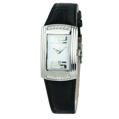 Chronotech Black Leather Women's Watch