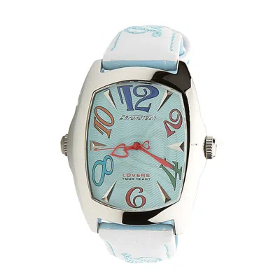 Chronotech Blue Leather Dress Women's Watch