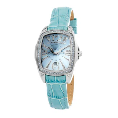 Chronotech Blue Leather Dress Women's Watch