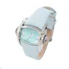Chronotech Blue Leather Dress Women's Watch In Blue