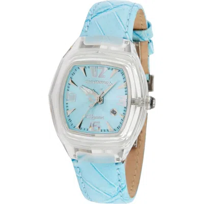 Chronotech Blue Leather Women's Watch