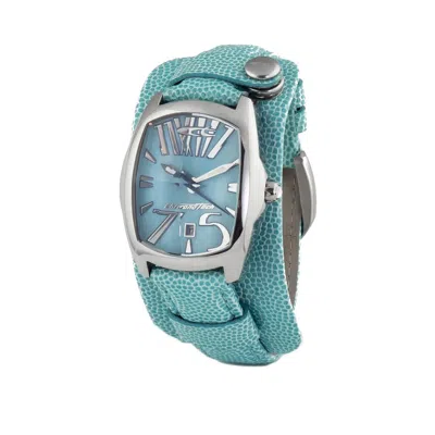 Chronotech Blue Leather Women's Watch