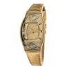 Chronotech Gold Leather Watch In Gold