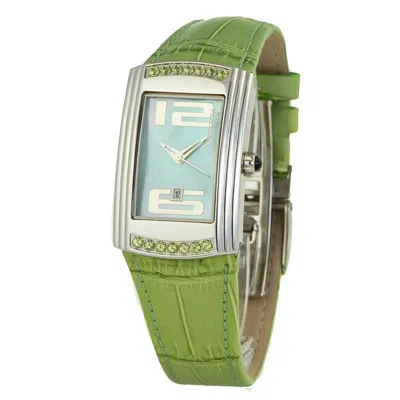 Chronotech Green Leather Women's Watch