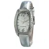 Chronotech Silver Leather Watch