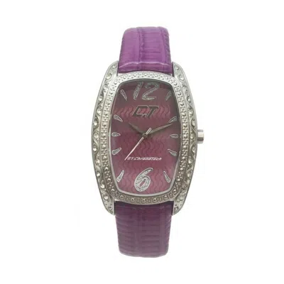 Chronotech Purple Leather Watch
