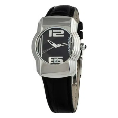 Chronotech Black Leather Watch