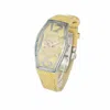 Chronotech Yellow Leather Watch