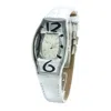 Chronotech Silver Leather Watch