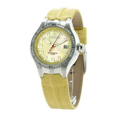 Chronotech Yellow Leather Watch