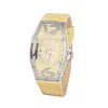 Chronotech Yellow Leather Watch In Yellow