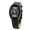 Chronotech Leather Women's Watch In Black