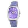 Chronotech Leather Women's Watch In Purple