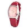 Chronotech Red Leather Watch In Red