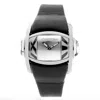 Chronotech Black Leather Watch In Black