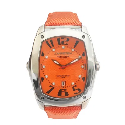 Chronotech Leatherwatch In Orange