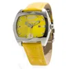 Chronotech Leatherwatch In Yellow