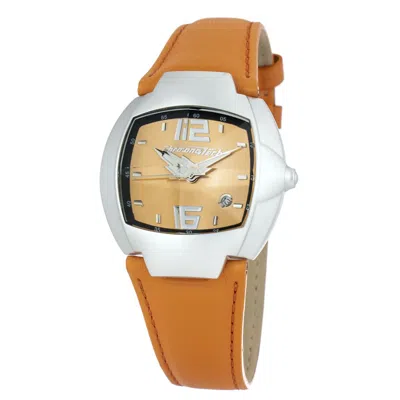 Chronotech Orange Leather Men's Watch